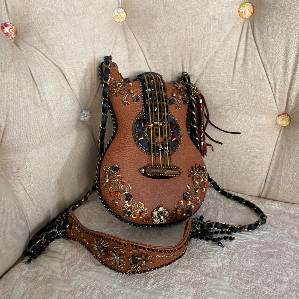 Mary Frances Beaded Guitar Purse